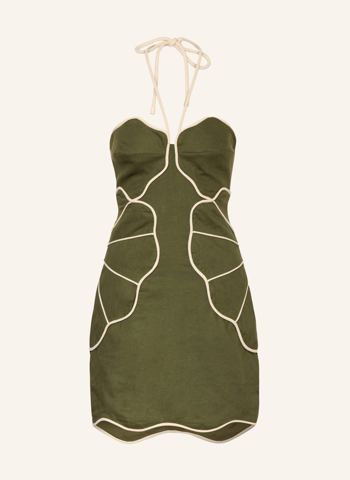 Farm Rio Kleid Green Wavy Mit Leinen gruen von FARM RIO