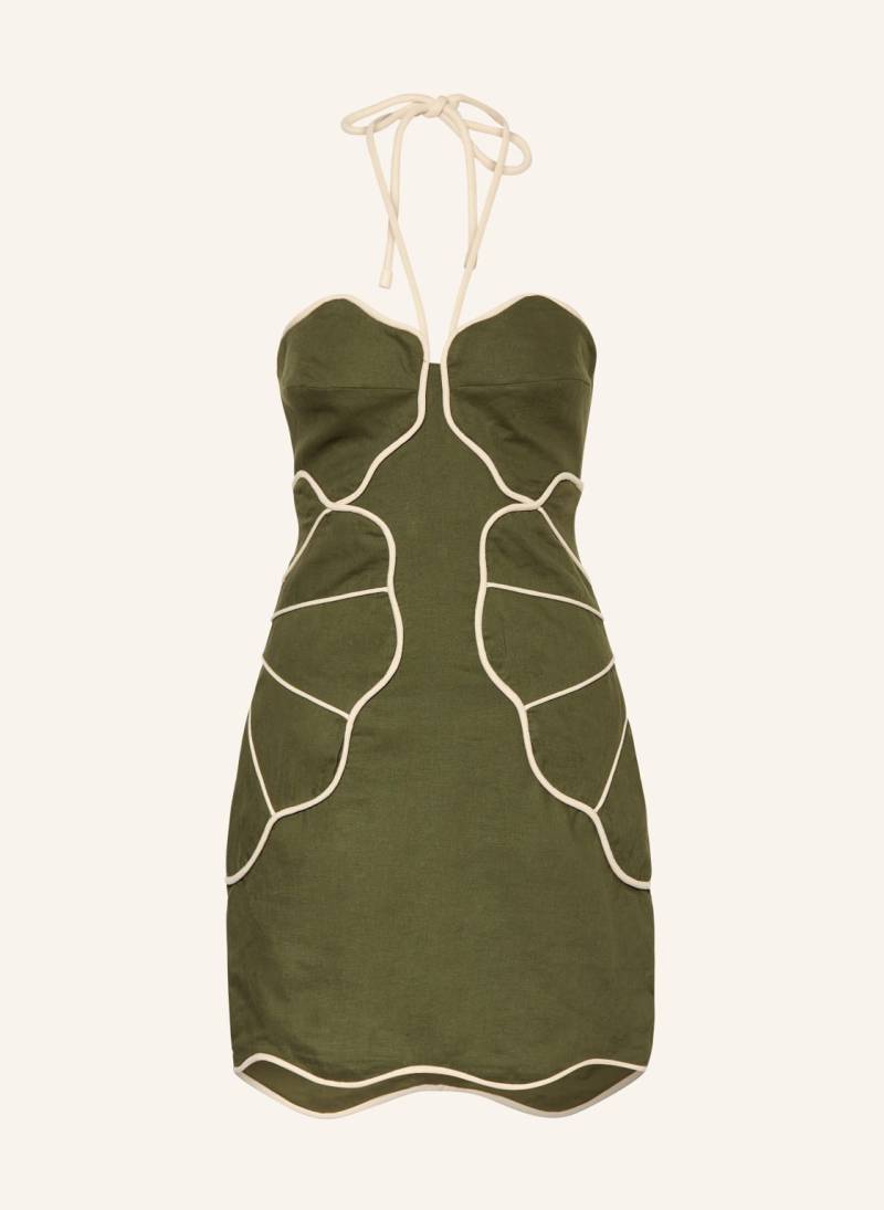Farm Rio Kleid Green Wavy Mit Leinen gruen von FARM RIO