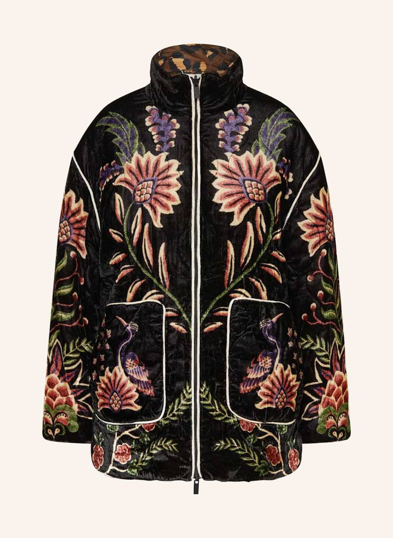 Farm Rio Steppjacke Marvelous Garden Zum Wenden schwarz von FARM RIO