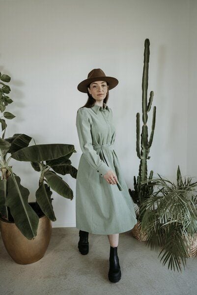FARM UM'S HERZ HEMDBLUSENKLEID MINT von FARM UM'S HERZ
