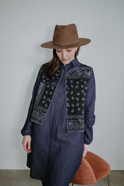 FARM UM'S HERZ Weste Foulard-Jacquard von FARM UM'S HERZ