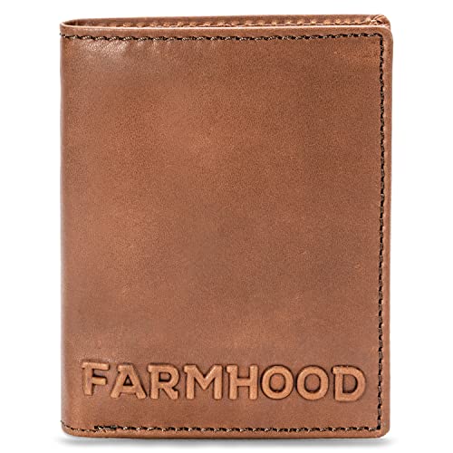 FARMHOOD Nashville Damen/Herren großer Leder Geldbeutel | RFID-Schutz & viele Kartenfächer | Portemonnaie 10 cm von Farmhood