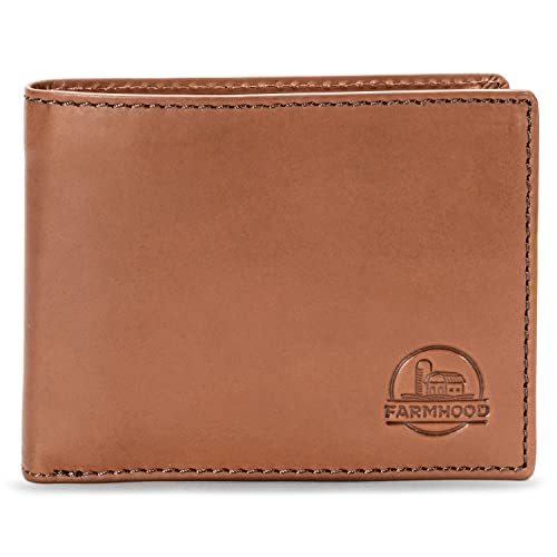 FARMHOOD Nashville Herren mittelgroßer Echtleder Geldbeutel | RFID-Schutz & viele Kartenfächer | Portemonnaie 13 cm von Farmhood