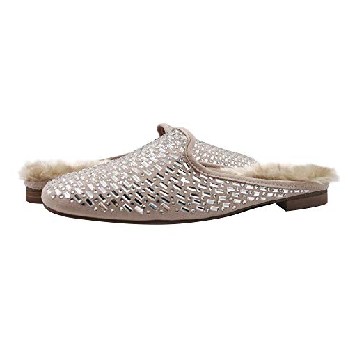 FARYL by Farylrobin Moka Geschlossene Zehenpartie, flache Slides, Blush/Stones, 38 EU von FARYL by Farylrobin