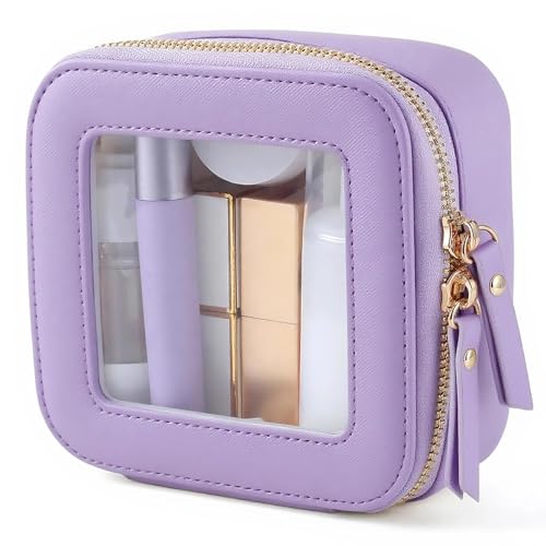 FASAOH Kleine transparente Make-up-Tasche, Reise-Kosmetiktasche, tragbarer Make-up-Organizer, Reisen, kompakte Autotasche für wichtige Dinge, transparente Kulturtasche mit Reißverschluss FASAOH Kleine transparente Make-up-Tasche, Reise-Kosmetiktasche, tragbarer Make-up-Organizer, Reisen, kompakte Autotasche für wichtige Dinge, transparente Kulturtasche mit Reißverschluss von FASAOH
