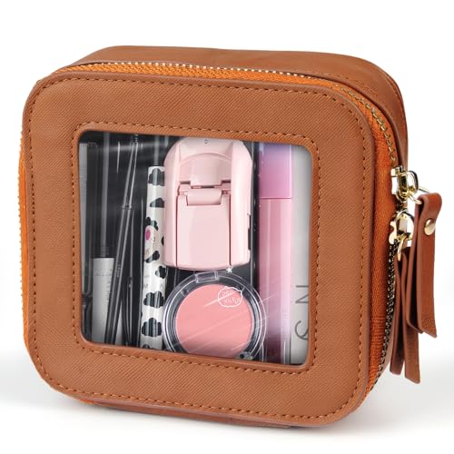 FASAOH Kleine transparente Make-up-Tasche, Reise-Kosmetiktasche, tragbarer Make-up-Organizer, Reisen, kompakte Autotasche für wichtige Dinge, transparente Kulturtasche mit Reißverschluss FASAOH Kleine transparente Make-up-Tasche, Reise-Kosmetiktasche, tragbarer Make-up-Organizer, Reisen, kompakte Autotasche für wichtige Dinge, transparente Kulturtasche mit Reißverschluss von FASAOH