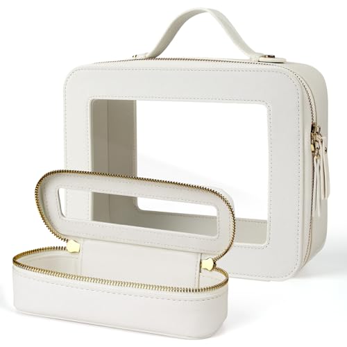 FASAOH Transparente Make-up-Tasche mit Mini-Kosmetiktaschen, Reise-Kulturbeutel für Damen, tragbare Kosmetiktasche, transparent, wasserdicht, Kosmetik-Organizer, Aufbewahrungstasche für Damen und FASAOH Transparente Make-up-Tasche mit Mini-Kosmetiktaschen, Reise-Kulturbeutel für Damen, tragbare Kosmetiktasche, transparent, wasserdicht, Kosmetik-Organizer, Aufbewahrungstasche für Damen und von FASAOH