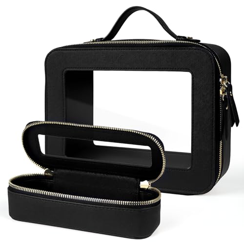FASAOH Transparente Make-up-Tasche mit Mini-Kosmetiktaschen, Reise-Kulturbeutel für Damen, tragbare Kosmetiktasche, transparent, wasserdicht, Kosmetik-Organizer, Aufbewahrungstasche für Damen und FASAOH Transparente Make-up-Tasche mit Mini-Kosmetiktaschen, Reise-Kulturbeutel für Damen, tragbare Kosmetiktasche, transparent, wasserdicht, Kosmetik-Organizer, Aufbewahrungstasche für Damen und von FASAOH