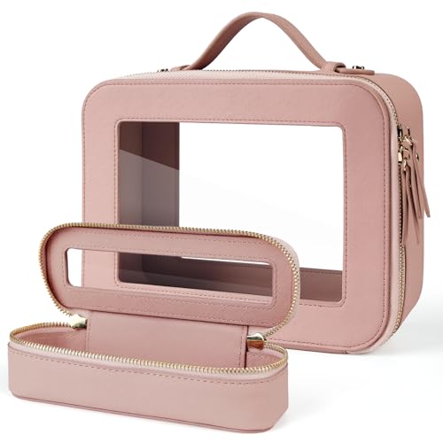 Transparente Make-up-Tasche mit Mini-Kosmetiktaschen, Reise-Kulturbeutel für Damen, tragbare Kosmetiktasche, transparent, wasserdicht, Kosmetik-Organizer, Aufbewahrungstasche für Damen und Herren Transparente Make-up-Tasche mit Mini-Kosmetiktaschen, Reise-Kulturbeutel für Damen, tragbare Kosmetiktasche, transparent, wasserdicht, Kosmetik-Organizer, Aufbewahrungstasche für Damen und Herren von FASAOH