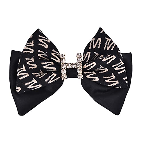 FASELE Große Leopardenmuster Schleife Peral Schleife Haarspangen Federclip Haarspange Wickeln Kopfbedeckung Haarschmuck für Damen von FASELE