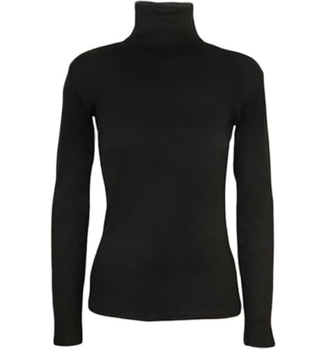 Damen-Rollkragenpullover, langärmelig, Top, Sweatshirt, Größe 36-54 von FASHION FAIRIES