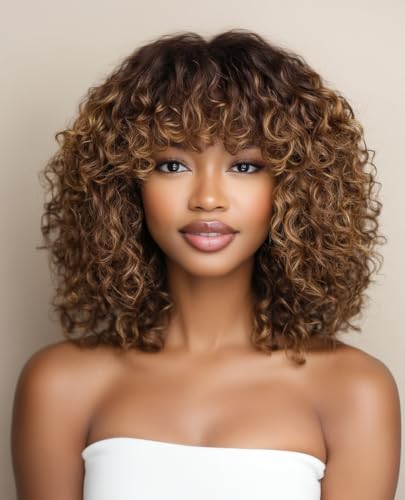 FASHION IDOL Bob Curly Echthaar-Perücken mit Pony Jerry Curl Bob Perücken Echthaar Brasilianische Virgin Echthaar Keine Lace Front Perücken für Frauen FASHION IDOL Bob Curly Echthaar-Perücken mit Pony Jerry Curl Bob Perücken Echthaar Brasilianische Virgin Echthaar Keine Lace Front Perücken für Frauen von FASHION IDOL
