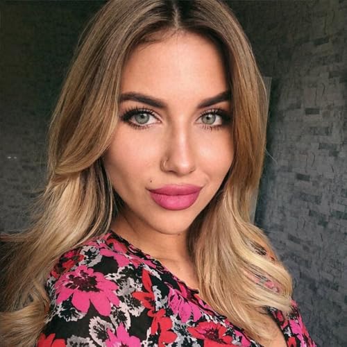 FASHION IDOL Perücke für Frauen Synthetische Spitze Front Tür Vorhang Pony in der Split Lace Hair Stitching Layered Farbe Perücke Stirn Spitze Faser Stirnband Pony Overshirt von FASHION IDOL