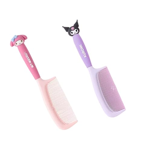 FASHION YO 2-teiliges Mädchen-Haarbürsten-Set, feiner Zahn-Entwirrungskamm und Bürste, niedliche Reise-Haarbürste für Mädchen und Frauen, nasses, trockenes Haar, Locken und glattes Styling von FASHION YO