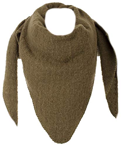 FASHION YOU WANT XXL Schal flauschig schal-tuch damen dicker dreieckstuch groß Wolle UNI Farben kuschelig (khaki) von FASHION YOU WANT.DE