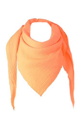 FASHION YOU WANT XXL Tuch 23 Farben Farbwahl Halstuch Musselintuch Musselin Damen Damenhalstuch Dreieckstuch Schal Herren Männer Frauen Herrenhalstuch Dreieckig leicht (einlagig)) (neon orange) von FASHION YOU WANT.DE