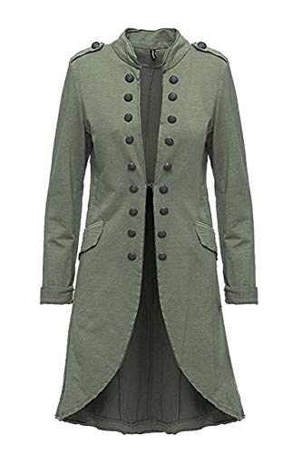 Fashion You Want Damen Blazer Damenjacke Admiral Jacke Military Army Style Lang S -XXL XXXL 4XL 5XL (as3, Alpha, l, Regular, Regular, Khaki) von FASHION YOU WANT.DE