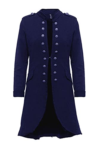 Fashion You Want Damen Blazer Damenjacke Admiral Jacke Military Army Style Lang S -XXL XXXL 4XL 5XL (as3, Alpha, 3X_l, Regular, Regular, dunkelblau) von FASHION YOU WANT.DE