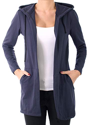 Fashion You Want Damen Uni Cardigan Größe 34-50 Uni Farben Basic Strick Strickjacke Bolero Mantel Jacke Sweatjacke (dunkelblau, Numeric_48) von FASHION YOU WANT.DE
