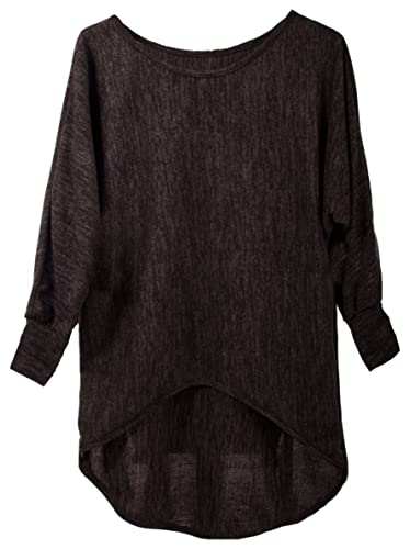 Fashion You Want Pullover/T-Shirt Oversize (Made In Italy) - Damen Loose Fit (Oversize) (schwarz, 34/36) von FASHION YOU WANT.DE