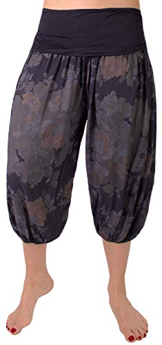 FASHION YOU WANT Damen 3/4 Shorts Kurze Hose Pumphose Sommershorts Haremshose Ali Baba in Uni Farben (44/46, Rose D.blau) von FASHION YOU WANT