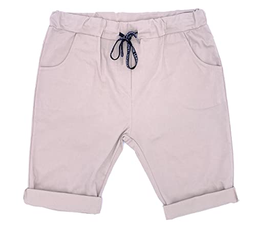 FASHION YOU WANT Damen Bermuda Kurze Hose Shorts für den Strand Sweatpants Sommerhose (as3, Numeric, Numeric_44, Numeric_46, Regular, Regular, beige) von FASHION YOU WANT