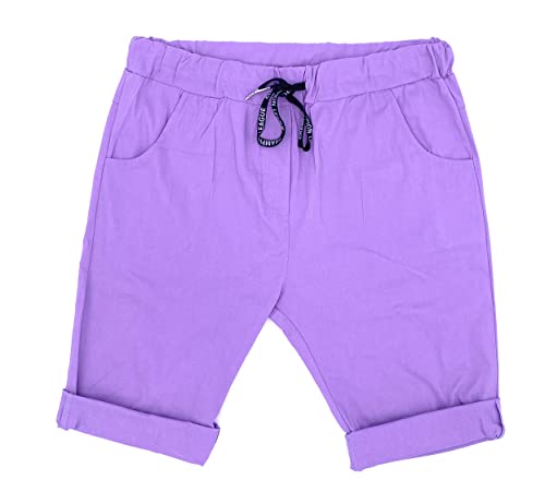 FASHION YOU WANT Damen Bermuda Kurze Hose Shorts für den Strand Sweatpants Sommerhose (as3, Numeric, Numeric_44, Numeric_46, Regular, Regular, lila) von FASHION YOU WANT