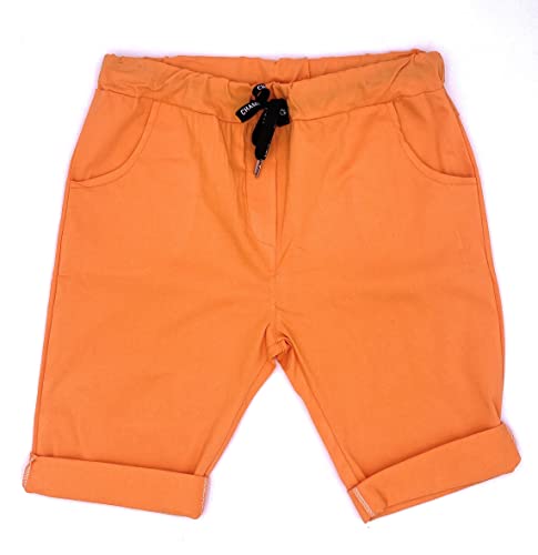 FASHION YOU WANT Damen Bermuda Kurze Hose Shorts für den Strand Sweatpants Sommerhose (as3, Numeric, Numeric_42, Numeric_44, Regular, Regular, orange) von FASHION YOU WANT
