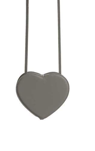 FASHION YOU WANT Damen Herztasche Trachtentasche Dirndltasche in Herzform Schultertasche Herz Handtasche (grau) von FASHION YOU WANT