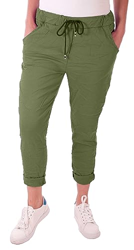 FASHION YOU WANT Damen Hose Stretch Sweatpants Jogginghose für Freizeit Boyfriend Baggyhose (36, Khaki) von FASHION YOU WANT