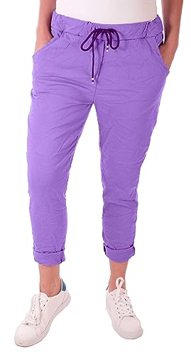 FASHION YOU WANT Damen Hose Stretch Sweatpants Jogginghose für Freizeit Boyfriend Baggyhose (38, Flieder) von FASHION YOU WANT