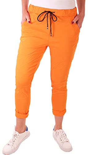 FASHION YOU WANT Damen Hose Stretch Sweatpants Jogginghose für Freizeit Boyfriend Baggyhose (as3, Numeric, Numeric_44, Numeric_46, Regular, Regular, orange) von FASHION YOU WANT