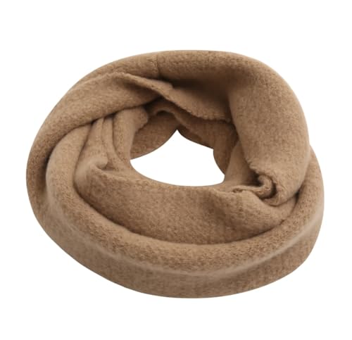 FASHION YOU WANT Damen Loopschal Strickschal Schlauchschal Schal Feinstrick einfarbig Rundschal (camel) von FASHION YOU WANT