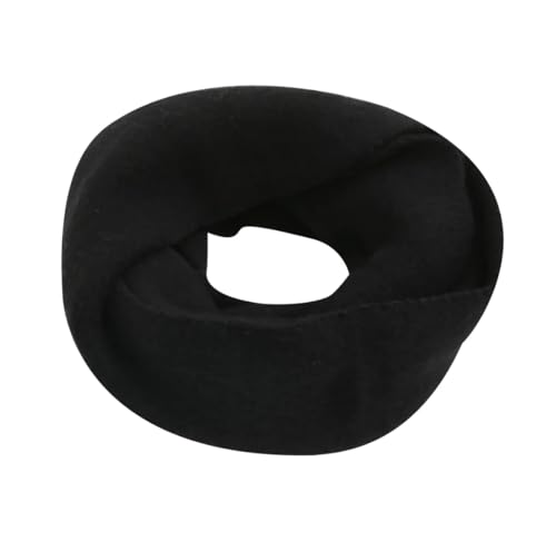 FASHION YOU WANT Damen Loopschal Strickschal Schlauchschal Schal Feinstrick einfarbig Rundschal (schwarz) von FASHION YOU WANT