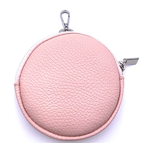 FASHION YOU WANT Damen Münzbörse aus echtes Leder, kleine Geldbörse mit Reißverschluss, Mini Portemonnaie Coin Pocket für Frauen Mädchen Kinder (rosa) von FASHION YOU WANT