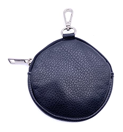 FASHION YOU WANT Damen Münzbörse aus echtes Leder, kleine Geldbörse mit Reißverschluss, Mini Portemonnaie Coin Pocket für Frauen Mädchen Kinder (schwarz) von FASHION YOU WANT