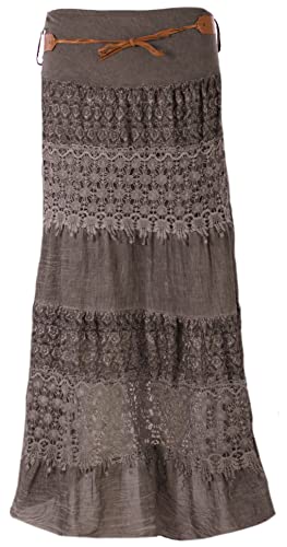 FASHION YOU WANT Damen Sommer Rock Größe 36/38 bis Größe 48/50 Langer Maxirock Strandrock Sommerock lang Amber Boho Retro Maxirock (as3, Numeric, Numeric_38, Numeric_40, Regular, Regular, dunkelgrau) FASHION YOU WANT Damen Sommer Rock Größe 36/38 bis Größe 48/50 Langer Maxirock Strandrock Sommerock lang Amber Boho Retro Maxirock (as3, Numeric, Numeric_38, Numeric_40, Regular, Regular, dunkelgrau) von FASHION YOU WANT