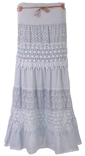 FASHION YOU WANT Damen Sommer Rock Größe 36/38 bis Größe 48/50 Langer Maxirock Strandrock Sommerock lang Amber Boho Retro Maxirock (as3, Numeric, Numeric_42, Numeric_44, Regular, Regular, hellblau) FASHION YOU WANT Damen Sommer Rock Größe 36/38 bis Größe 48/50 Langer Maxirock Strandrock Sommerock lang Amber Boho Retro Maxirock (as3, Numeric, Numeric_42, Numeric_44, Regular, Regular, hellblau) von FASHION YOU WANT