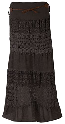 FASHION YOU WANT Damen Sommer Rock Größe 36/38 bis Größe 48/50 Langer Maxirock Strandrock Sommerock lang Amber Boho Retro Maxirock (as3, Numeric, Numeric_42, Numeric_44, Regular, Regular, schwarz) FASHION YOU WANT Damen Sommer Rock Größe 36/38 bis Größe 48/50 Langer Maxirock Strandrock Sommerock lang Amber Boho Retro Maxirock (as3, Numeric, Numeric_42, Numeric_44, Regular, Regular, schwarz) von FASHION YOU WANT