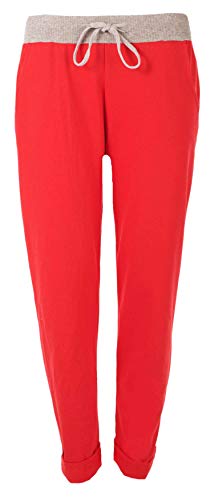 FASHION YOU WANT Damen Sweatpants Größe 34 50 Baggy Hose Boyfriend Freizeithose Sporthose All Over Roses Print Big Size bis Übergröße (H06, 40 42) von FASHION YOU WANT