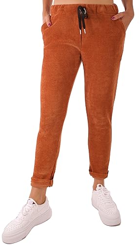 FASHION YOU WANT Damen Vintage Cordhose Hohe Taille Gerades Bein Hose Taschen Hose (DE/NL/SE/PL, Numerisch, 42, 44, Regular, Regular, Safran) von FASHION YOU WANT