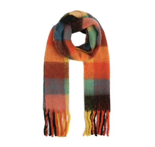 FASHION YOU WANT Damen Web Strickschal UNI FARBEN und langen dicken Fransen, warmer Winter, Stola (S09) von FASHION YOU WANT