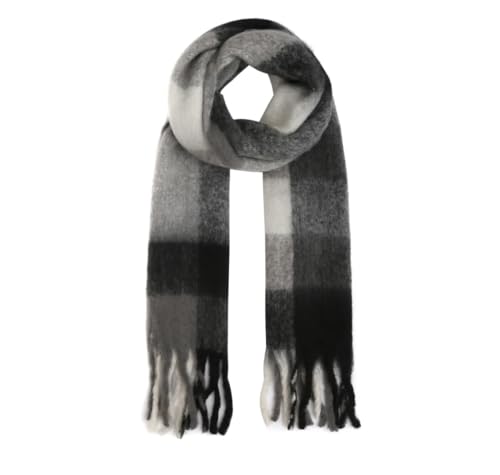 FASHION YOU WANT Damen Web Strickschal UNI FARBEN und langen dicken Fransen, warmer Winter, Stola (S10) von FASHION YOU WANT