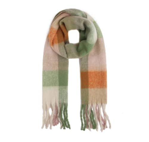 FASHION YOU WANT Damen Web Strickschal UNI FARBEN und langen dicken Fransen, warmer Winter, Stola (S12) von FASHION YOU WANT