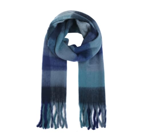 FASHION YOU WANT Damen Web Strickschal UNI FARBEN und langen dicken Fransen, warmer Winter, Stola (S14) von FASHION YOU WANT