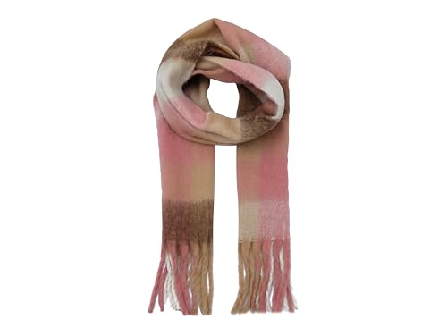 FASHION YOU WANT Damen Web Strickschal mit buntem Karo Muster und langen dicken Fransen, warmer Winter, Stola (S20) von FASHION YOU WANT