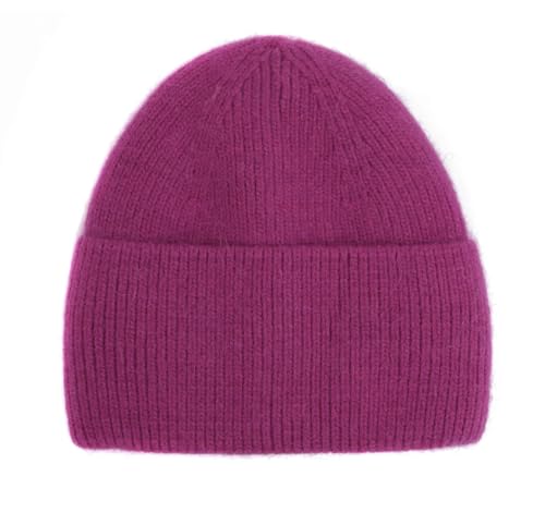 FASHION YOU WANT Strickmütze aus Atmungsaktivem und Leichtem Material Damen Wintermütze Feinstrick SINA (DE/NL/SE/PL, Alphanumerisch, Einheitsgröße, brombeer) von FASHION YOU WANT