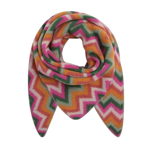 FASHION YOU WANT XXL Schal flauschig schal-tuch damen dicker dreieckstuch groß Wolle Azteken BUNT Farben kuschelig (hellrosa/bunt) von FASHION YOU WANT