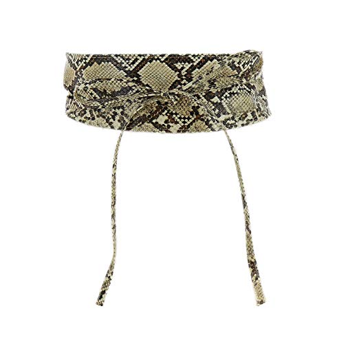 FASHIONGEN - Damen gürtel, Taillengürtel, Bindgürtel, Obi gürtel MICA - Beige Python, S-M FASHIONGEN - Damen gürtel, Taillengürtel, Bindgürtel, Obi gürtel MICA - Beige Python, S-M von FASHIONGEN