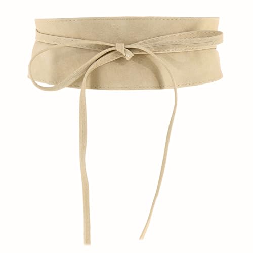 FASHIONGEN - Damen gürtel, Taillengürtel, Bindgürtel, Obi gürtel MICA - Gegerbtes beige, S-M von FASHIONGEN